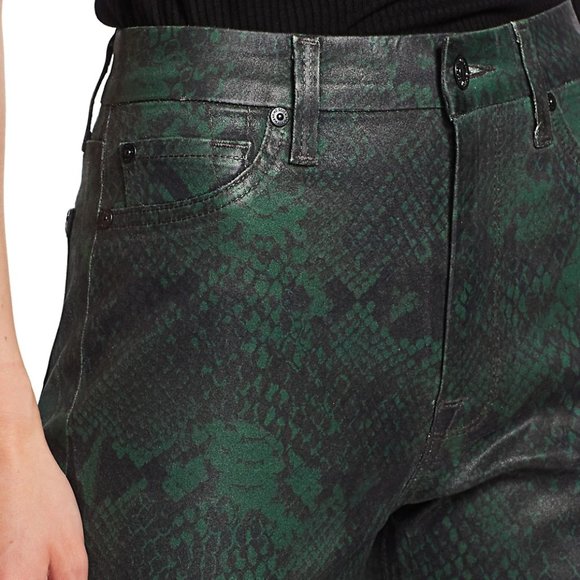 NWT Snake Print High-Rise Super Skinny Ankle Jeans